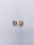 Flower Earrings – Stainless Steel, Tortoiseshell Yellow