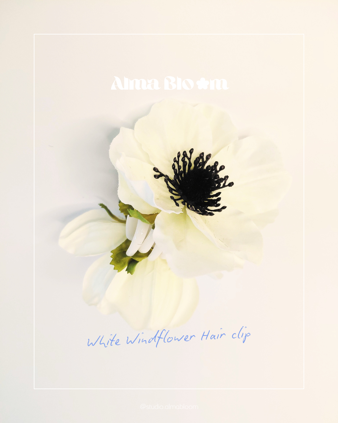SS26 Collection - White windflower hair clip S