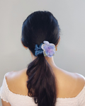 SS26 Collection - Flower Scrunchie S - Blue Hydrangeas