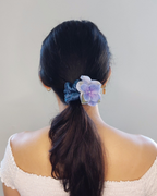 SS26 Collection - Flower Scrunchie S - Blue Hydrangeas