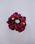 SS26 Collection - Borbeaux Scrunchie M - Heart Beads