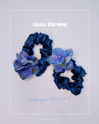 SS26 Collection - Flower Scrunchie S - Blue Hydrangeas
