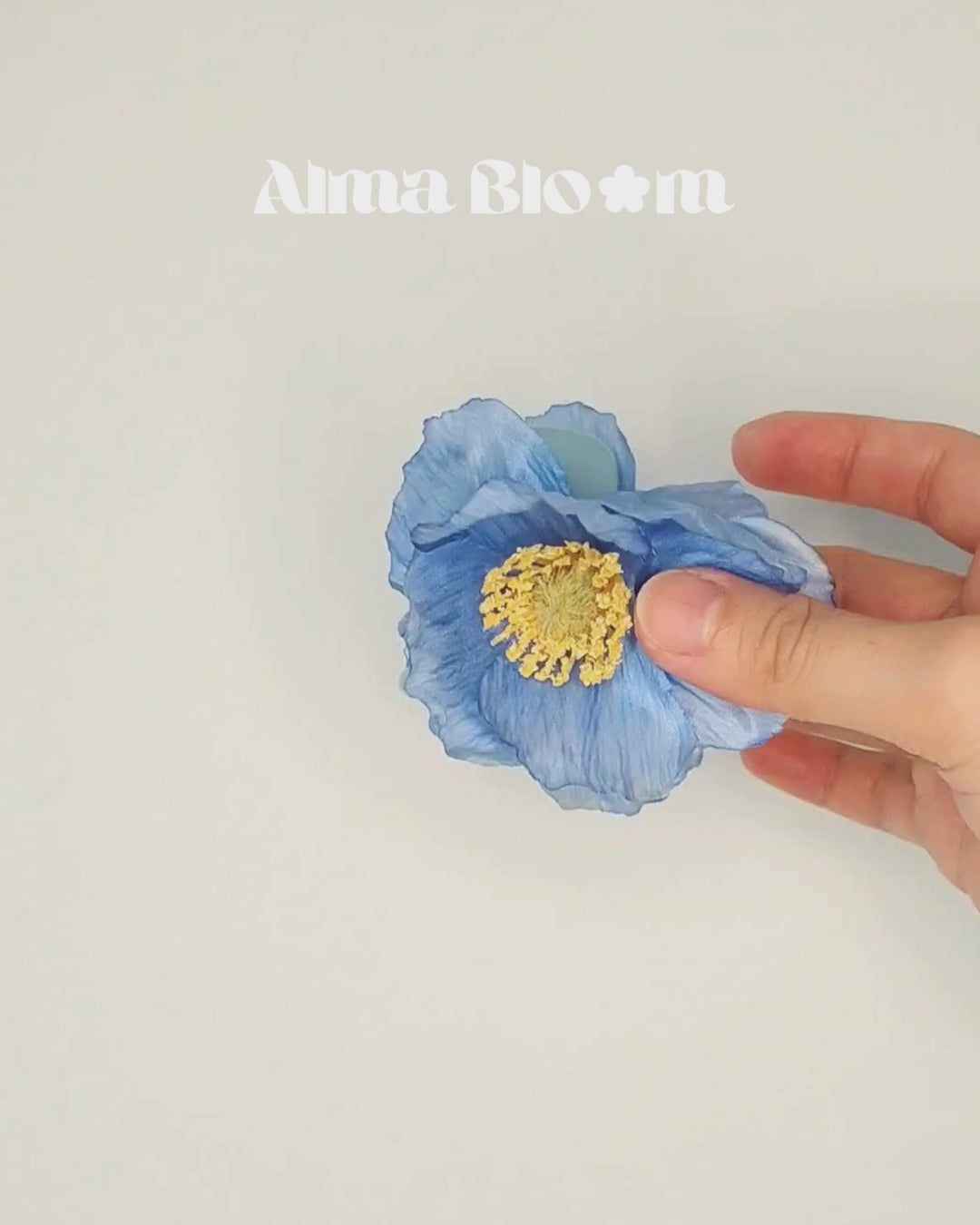 SS26 Collection - Mini Blue Poppies hair clip